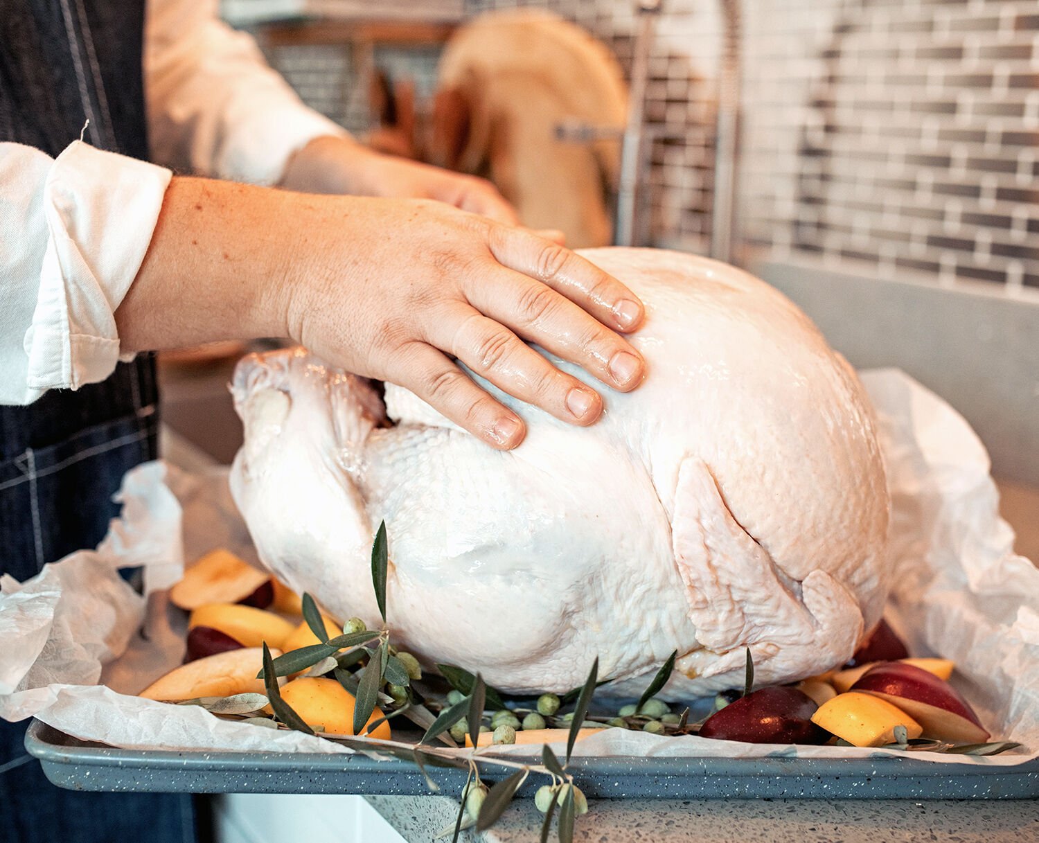 Prepping turkey